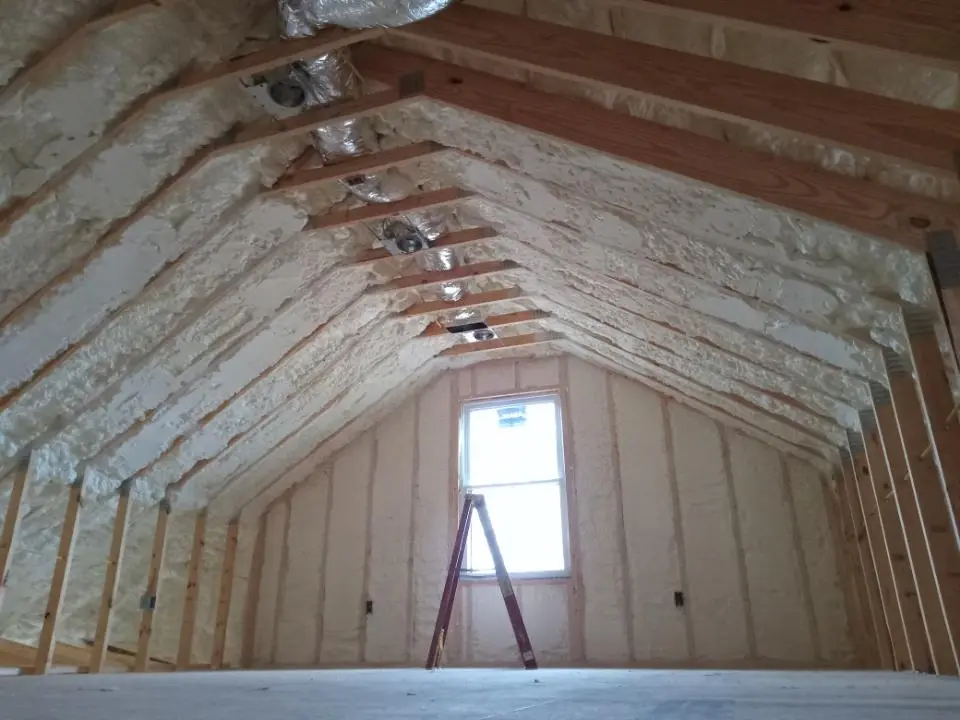 Spray foam roofing application for Crawl Space Insulation project in Wichita Falls